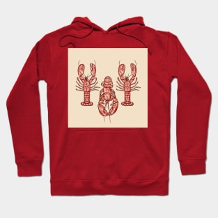 Lobster Watercolor Minimalist Hoodie